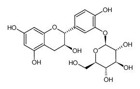 (+)-catechin 3'-O-β-D-glucopyranoside结构式