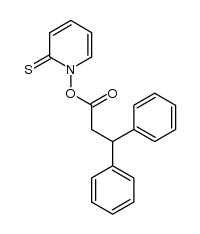 (3,3-diphenylpropanoyloxy)-2-pyridinethione Structure