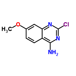 2-氯-7-甲氧基喹唑啉-4-胺结构式