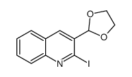 3-(1,3-dioxolan-2-yl)-2-iodoquinoline结构式