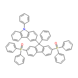 3-(2,7-bis(diphenylphosphoryl)-9-phenyl-9H-fluoren-9-yl)-9-phenyl-9H-carbazole Structure
