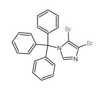 4,5-二溴-1-三苯甲基-1H-咪唑结构式