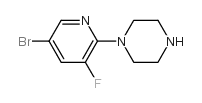 1-(5-溴-3-氟-2-吡啶)哌嗪结构式
