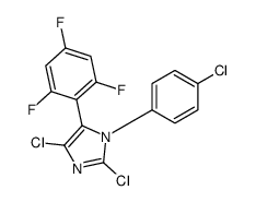 2,4-dichloro-1-(4-chlorophenyl)-5-(2,4,6-trifluorophenyl)imidazole Structure
