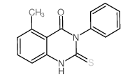 5-METHYL-3-PHENYL-2-THIOXO-2,3-DIHYDROQUINAZOLIN-4(1H)-ONE结构式