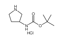 3-(Boc-氨基)吡咯烷盐酸盐结构式