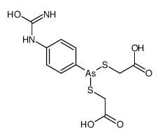 2-[[4-(carbamoylamino)phenyl]-(carboxymethylsulfanyl)arsanyl]sulfanylacetic acid Structure