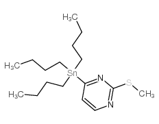 4-(三丁基锡烷基)-2-硫代甲基嘧啶结构式