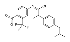 2-(4-异丁基苯基)-N-(4-硝基-3-(三氟甲基)苯基)丙酰胺结构式