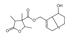 (7-hydroxy-5,6,7,8-tetrahydro-3H-pyrrolizin-1-yl)methyl 2,3,4-trimethyl-5-oxooxolane-3-carboxylate结构式