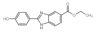 5(6)-乙氧甲酰-2-(4-羟基苯基)-苯并咪唑结构式
