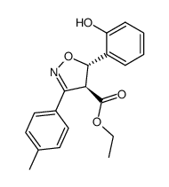ethyl trans-3-(4-methylphenyl)-4,5-dihydro-5-(2-hydroxyphenyl)-4-isoxazolecarboxylate结构式