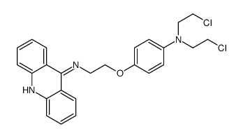 N-[2-[4-[bis(2-chloroethyl)amino]phenoxy]ethyl]acridin-9-amine结构式