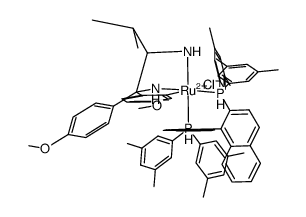 Chloro{(S)-(-)-2,2'-bis[di(3,5-xylyl) phosphino]-1,1'-binaphthyl}[(2S)- (+)-1-(4-Methoxyphenyl)-1 (4-Methoxyphenyl-kC)-3-Methyl-1,2-butanediaMine]rutheniuM(II) (S)-RUCY XylBINAP Structure