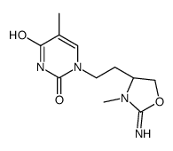 1-[2-[(4R)-2-imino-3-methyl-1,3-oxazolidin-4-yl]ethyl]-5-methylpyrimidine-2,4-dione Structure