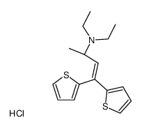di(ethyl)[1-methyl-3,3-di(thien-2-yl)allyl]ammonium chloride结构式