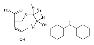 N-Acetyl-S-(2-hydroxyethyl)-L-cysteine-d4 dicyclohexylamine salt Structure