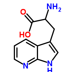 (2R)-2-氨基-3-[1H-吡咯并[2,3-b]吡啶-3-基]丙酸结构式