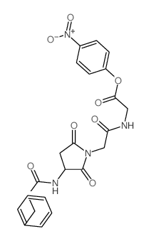 (4-nitrophenyl) 2-[[2-(2,5-dioxo-3-phenylmethoxycarbonylamino-pyrrolidin-1-yl)acetyl]amino]acetate structure