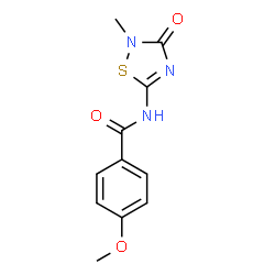 (4-METHOXYPHENYL)-N-(3-METHYL-4-OXO(2,3,5-THIADIAZOLINYL))FORMAMIDE结构式
