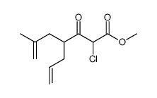 methyl 2-chloro-6-methyl-3-oxo-4-(2-propenyl)hept-6-enoate结构式