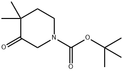 1-N-Boc-4,4-dimethyl-piperidin-3-one结构式