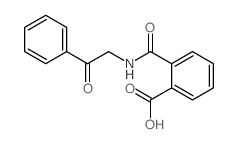 2-{[(2-氧代-2-苯基乙基)氨基]羰基}苯甲酸结构式