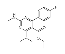 5-ethoxycarbonyl-6-(4'-fluorophenyl)-4-isopropyl-2-(methylamino)pyrimidine结构式