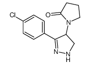 1-[3-(4-chlorophenyl)-4,5-dihydro-1H-pyrazol-4-yl]pyrrolidin-2-one Structure