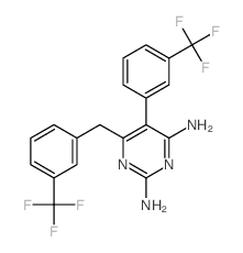 2,4-Pyrimidinediamine,5-[3-(trifluoromethyl)phenyl]-6-[[3-(trifluoromethyl)phenyl]methyl]-结构式