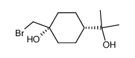 (r-1,c-4)-7-bromo-p-menthane-1,8-diol Structure