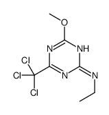 N-ethyl-4-methoxy-6-(trichloromethyl)-1,3,5-triazin-2-amine Structure