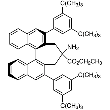 (11bR)-4-氨基-2,6-二(3,5-二叔丁基苯基)-4,5-二氢-3H-环庚并[1,2-a:7,6-a']联萘-4-甲酸乙酯结构式