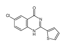 6-chloro-2-thiophen-2-yl-1H-quinazolin-4-one结构式