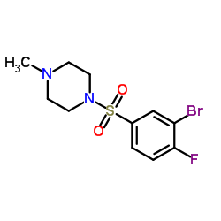 1-[(3-Bromo-4-fluorophenyl)sulfonyl]-4-methylpiperazine Structure