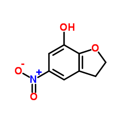 5-Nitro-2,3-dihydro-1-benzofuran-7-ol结构式