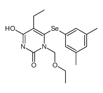 6-(3,5-dimethylphenyl)selanyl-1-(ethoxymethyl)-5-ethylpyrimidine-2,4-dione Structure