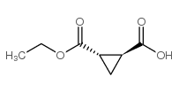 (1S,2S)-2-(ethoxycarbonyl)cyclopropanecarboxylic acid Structure