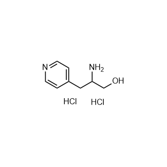 2-氨基-3-(吡啶-4-基)丙烷-1-醇二盐酸盐结构式