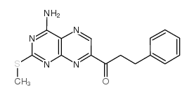 1-[4-Amino-2-(methylthio)-7-pteridinyl]-3-phenyl-1-propanone结构式