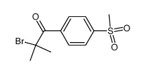 2-溴-2-甲基-1-(4-(甲磺酰基)苯基)-1-丙酮结构式