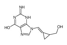 2-amino-9-[[2-(hydroxymethyl)cyclopropylidene]methyl]-3H-purin-6-one Structure