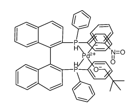 [(+/-)-BINAP]Pd(o-C6H4NO2)(OCH2CMe3)结构式