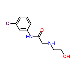 2-(2-羟基乙基氨基)-n-(3-氯苯基)乙酰胺结构式
