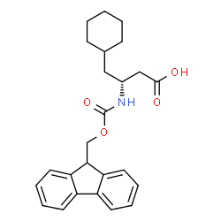 Fmoc-D-β-Homo-Cha-OH Structure