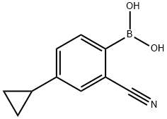 (2-cyano-4-cyclopropylphenyl)boronic acid Structure