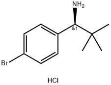 (S)-1-(4-溴苯基)-2,2-二甲基丙烷-1-胺盐酸盐结构式