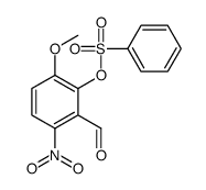 (2-formyl-6-methoxy-3-nitrophenyl) benzenesulfonate Structure