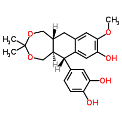 异紫杉脂素 9,9'-缩丙酮结构式