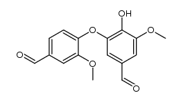 3-(4-formyl-2-methoxyphenoxy)-4-hydroxy-5-methoxybenzaldehyde结构式
